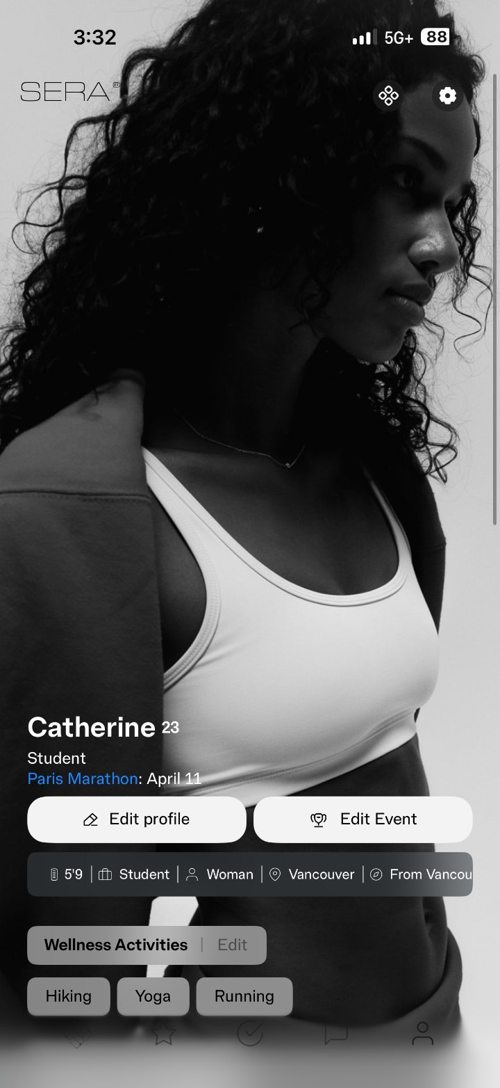 Profile screen